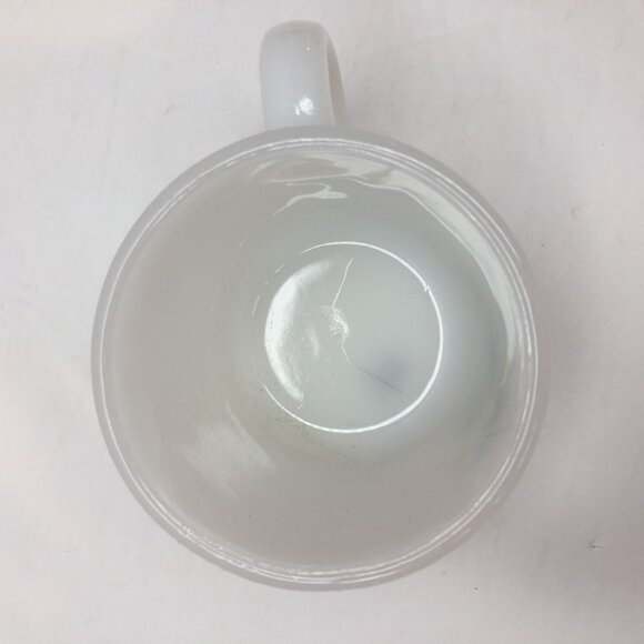 Vintage White Avocado Green Yellow Blue Retro 70's Coffee Mug Cup Leaves Berries - Picture 5 of 11